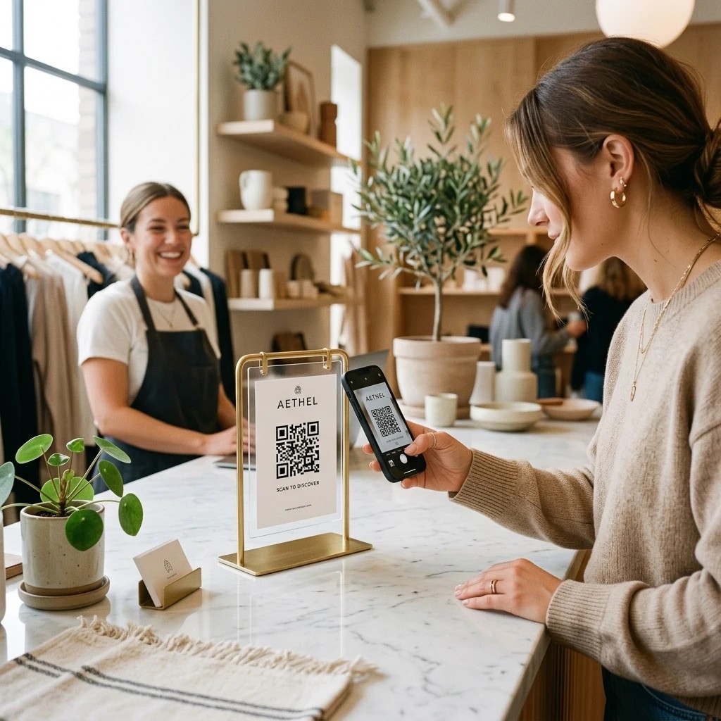 QR payment collection for Physical Stores Industry representation